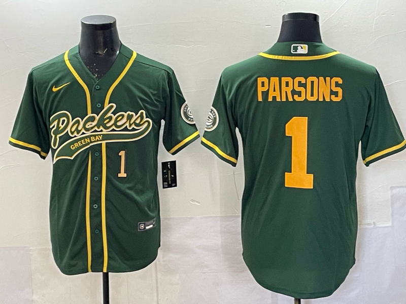 Men Green Bay Packers #1 Parson green Nike NFL 2025 jersey 06